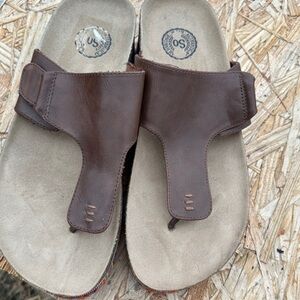SO Brown Women's Slip On open toe Sandal’s size 9